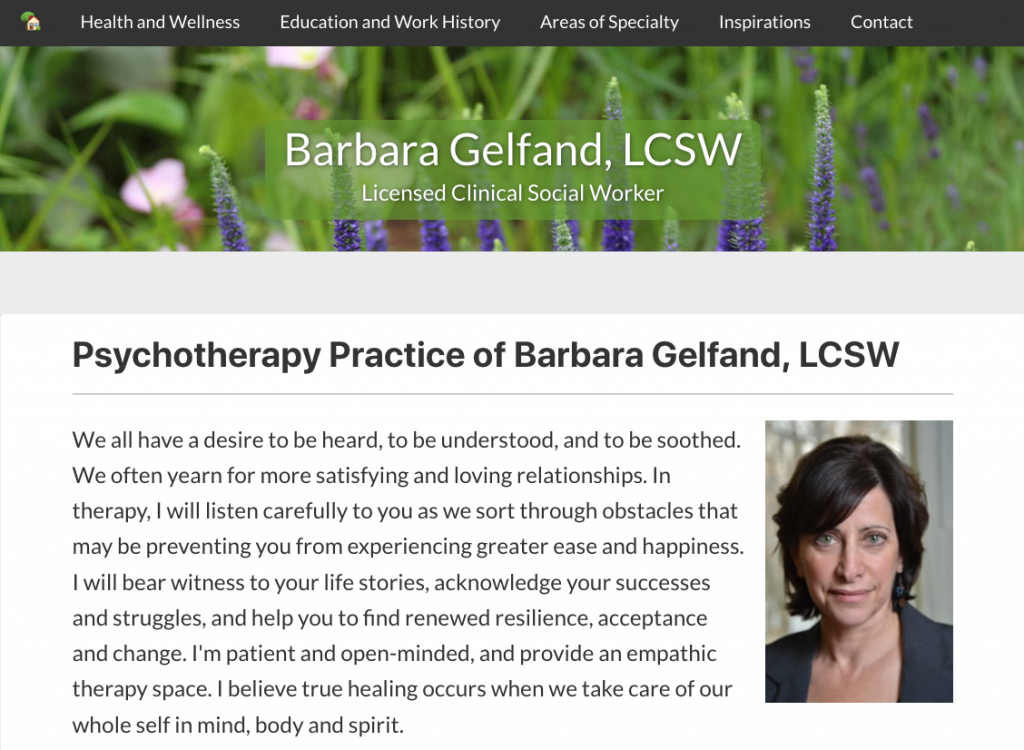 Barbara Gelfand therapist site